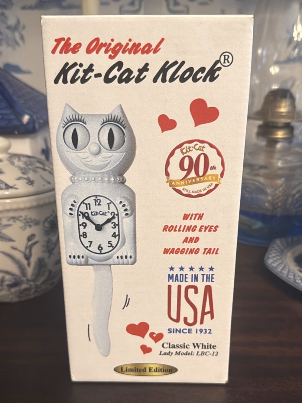 Classic White Cat Wall Clock - The Original